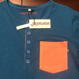 Oxymoron Mens Long Sleeve Pocket T-Shirt